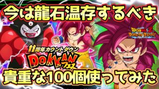 【ドッカンバトル】このガシャ誰が引くの?11周年直前ダイマ確定ドッカンフェス引いてみた!このタイミングで龍石100個消費はキツすぎる!