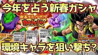 【ドッカンバトル】2026年のガシャ運は如何に?ゴルフリゴジータ混血トリオ狙いの新春ステップアップドッカンフェス1セット!スキル玉も熱いが勿論狙いのキャラを当てたい!