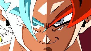 バトル練習 ベジットブルーVSゴジータ4(手描きアニメーション)