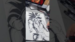 ドッカンバトル11周年記念!!スーパーサイヤ人4孫悟空Anniversary of Dokkan Battle 11th.#drawing #ドラゴンボール#dragonball #ドッカンバトル