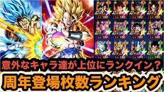 最も周年で登場したキャラは誰だ?意外な結果になった歴代周年キャラ登場枚数ランキング‼︎【ドッカンバトル】【Dragon Ball Z Dokkan Battle】