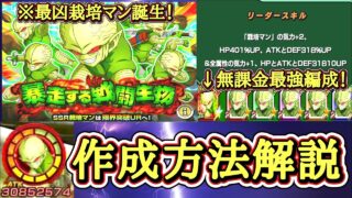 【ドッカンバトル】絶対に作って!超簡単に作れる無課金最強編成『栽培マンパーティー』について【完全解説】