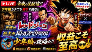 【ドッカンバトル】大好きな少年編縛りで『レッドゾーン、バトルスペクタクル』 全ステージ攻略チャレンジ!