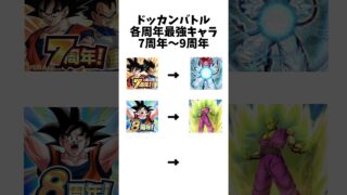【ドッカンバトル】各周年最強キャラ!7周年〜9周年#shorts #バズレお願い #ドラゴンボール #ドッカンバトル #capcut #テンプレ #dragonball #周年#がりこうです